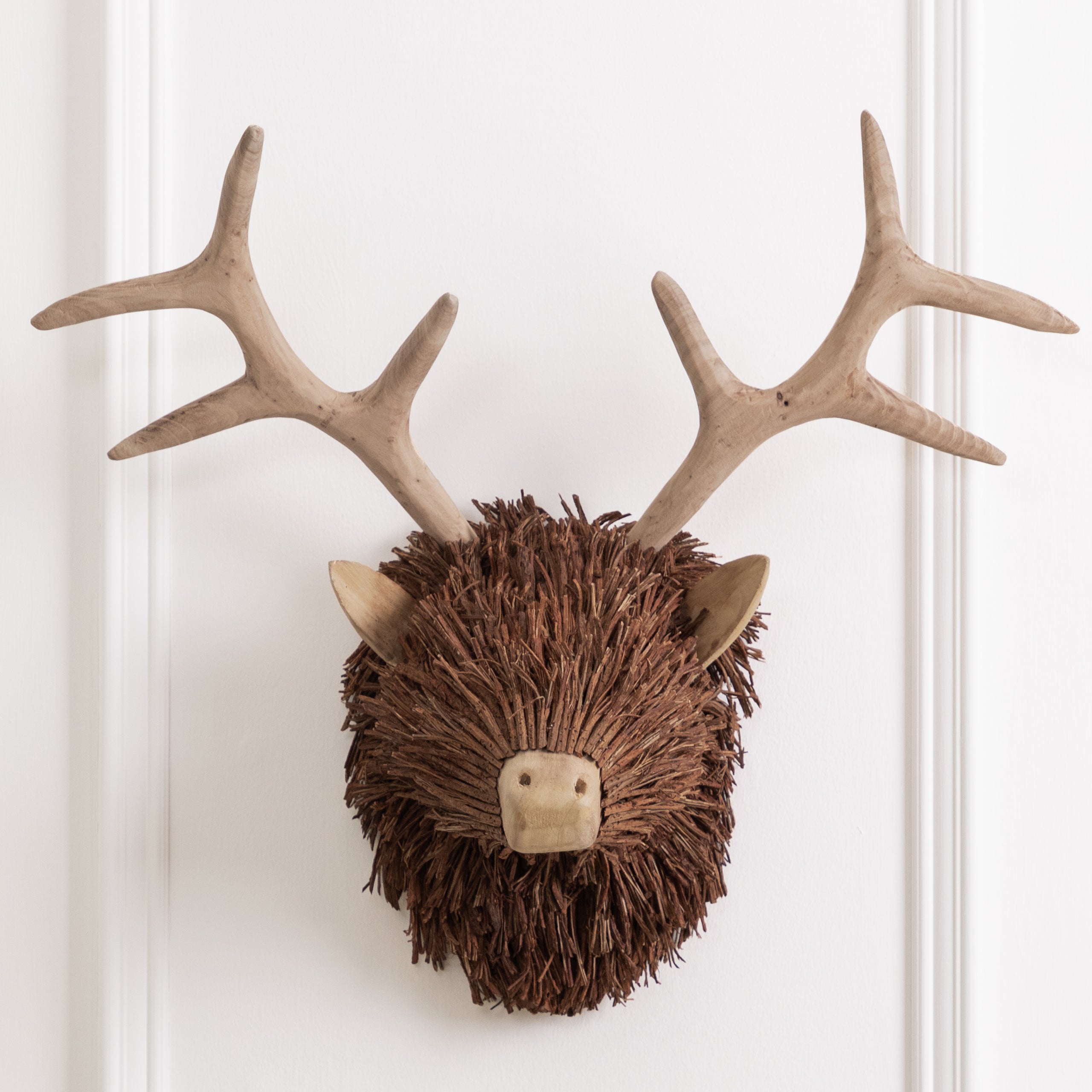 Voyage Maison Stirling Wall Mount Stag Hoved Håndlavet skulptur vægkunst brun - Image 2